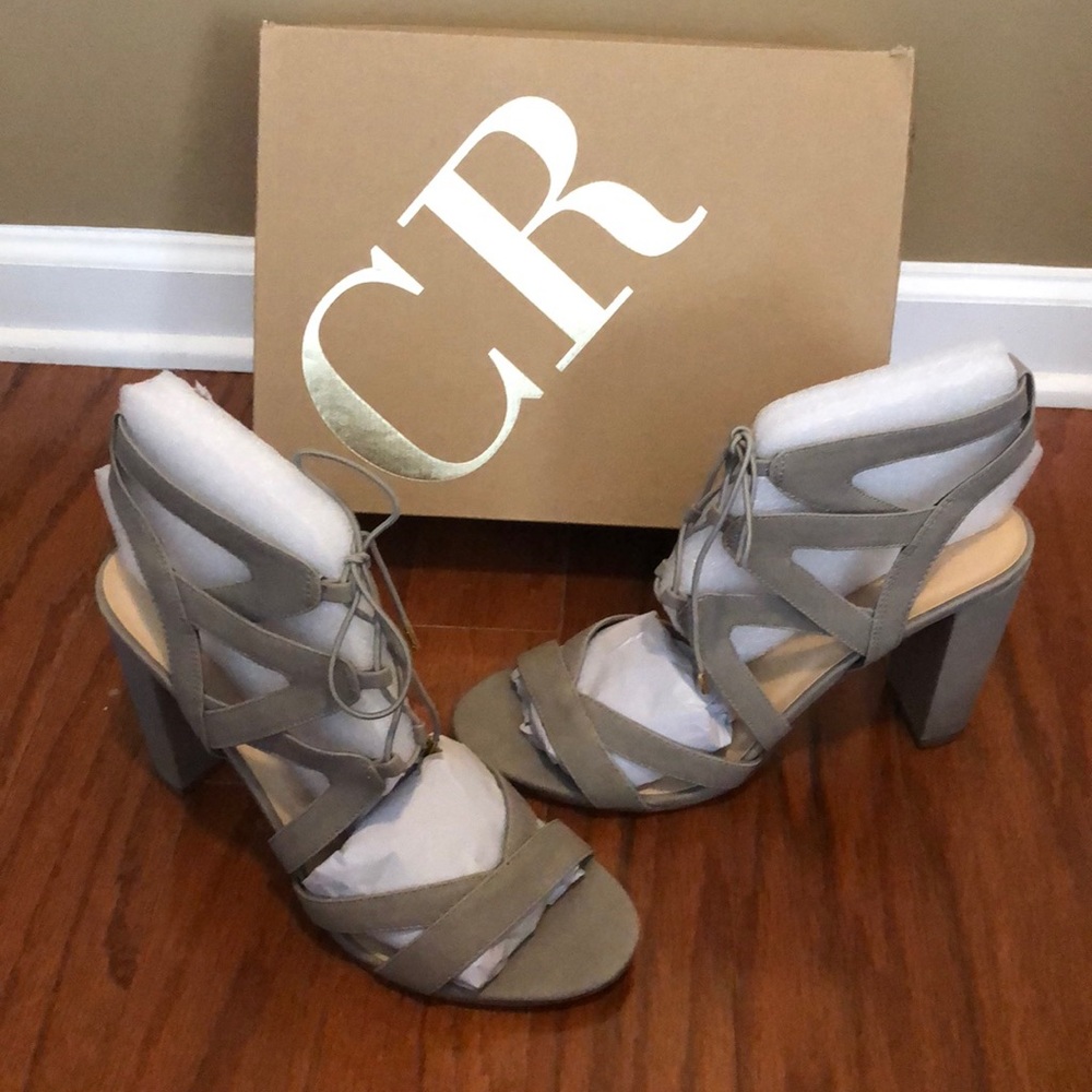 SOLD-Gray block heel